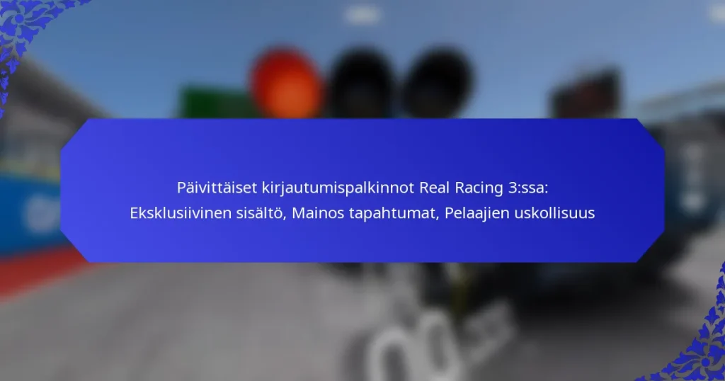Päivittäiset kirjautumispalkinnot Real Racing 3:ssa: Eksklusiivinen sisältö, Mainos tapahtumat, Pelaajien uskollisuus