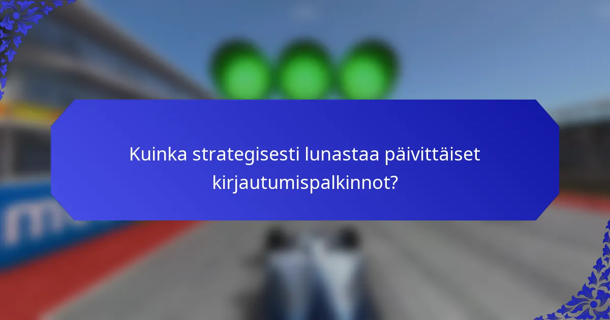Kuinka strategisesti lunastaa päivittäiset kirjautumispalkinnot?